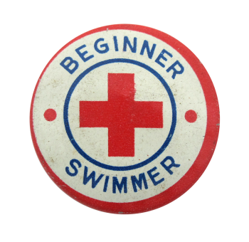 Beginner Swimmer Club Button Museum