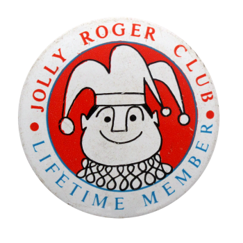 Jolly Roger Club Lifetime Member Club Button Museum