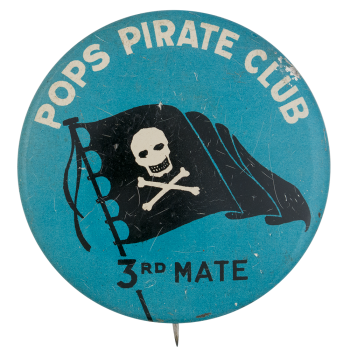 Pops Pirate Club Third Mate Club Button Museum