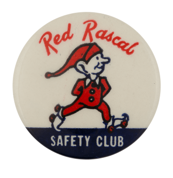 Red Rascal Safety Club Club Busy Beaver Button Museum