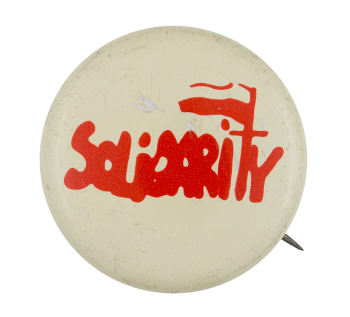 Solidarity Polish Labor Union English Club Button Museum