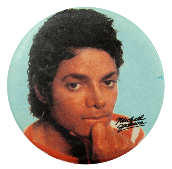 Michael Jackson Blue Entertainment Busy Beaver Button Museum