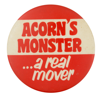 Acorn's Monster Advertising Busy Beaver Button Museum