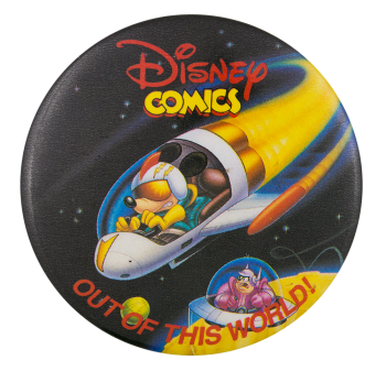 Disney Comics Out of this World Entertainment Busy Beaver Button Museum