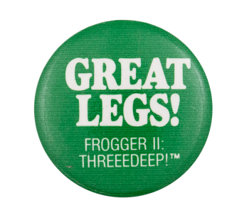 Great Legs! Frogger II Entertainment Busy Beaver Button Museum