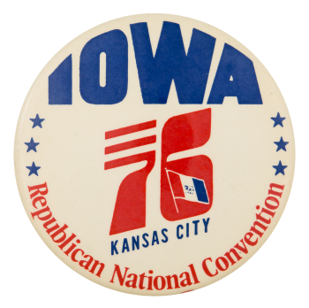 1976 Republican National Convention Kansas Event Button Museum