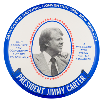 Democratic National Convention 1980 Blue Event Button Museum