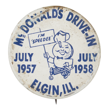 Mc Donald's Drive-In Event Button Museum