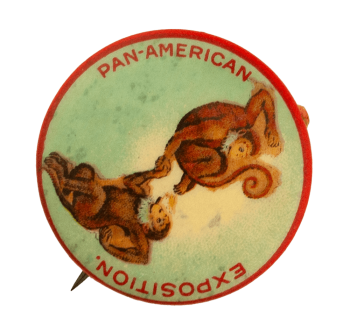 Pan-American Exposition Monkeys Event Busy Beaver Button Museum