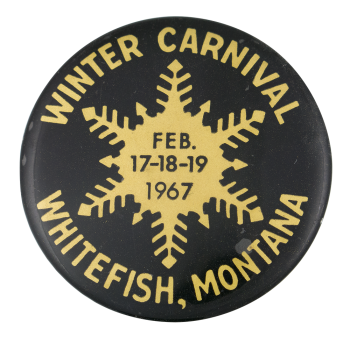 Winter Carnival Whitefish, Montana Event Button Museum