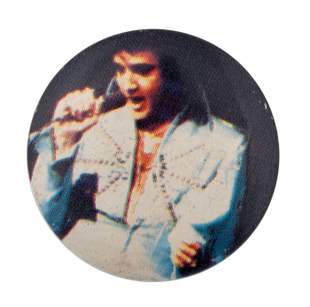 Elvis Presley Blue Jumpsuit Music Busy Beaver Button Museum