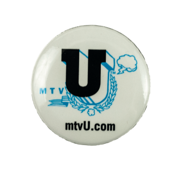 MTVU Blue Music Busy Beaver Button Museum