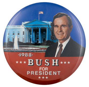 Bush for President White House Political Busy Beaver Button Museum