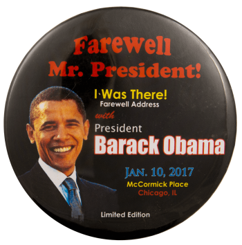 Farewell Mr President Obama Political Busy Beaver Button Museum