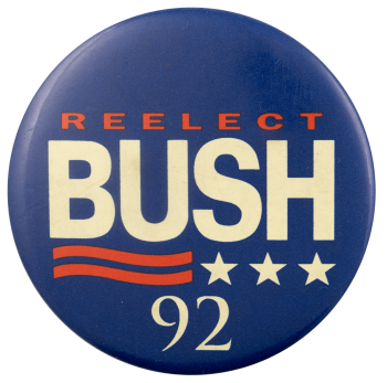 Reelect Bush Political Busy Beaver Button Museum