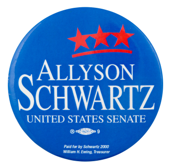 Allyson Schwartz United States Senate Political Button Museum