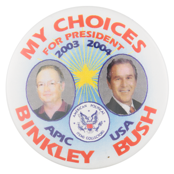 APIC Binkley Bush Political Button Museum