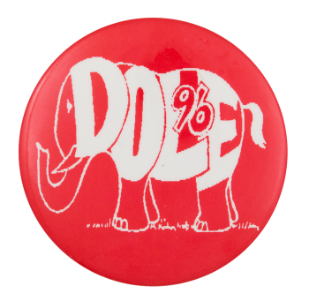 Dole 96 Elephant Political Button Museum