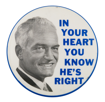 Goldwater You Know He's Right Political Button Museum