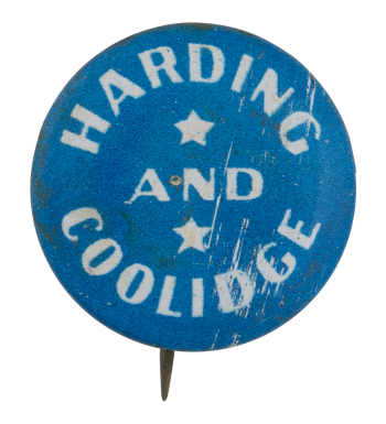 Harding And Coolidge with stars Political Button Museum