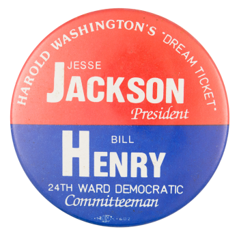Harold Washington Dream Ticket Political Button Museum