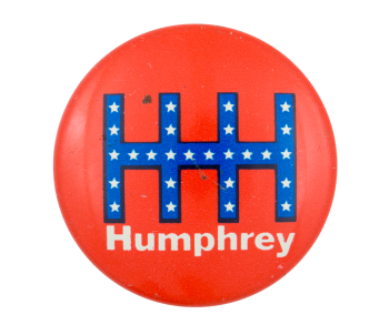 HHH Humphrey Red Political Button Museum