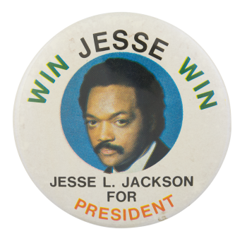 Jesse L. Jackson For President Political Button Museum
