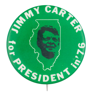 Jimmy Carter For President In '76 Illinois | Busy Beaver Button Museum