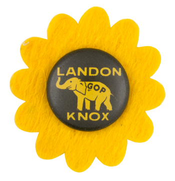 Landon Knox Elephant Political Button Museum