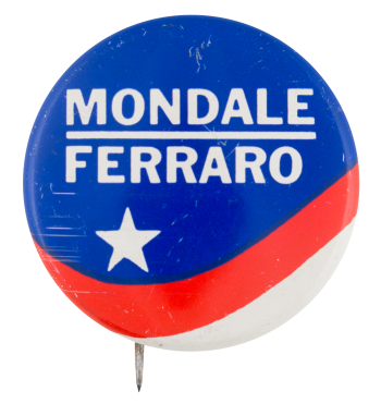 Mondale Ferraro Star and Stripes Political Button Museum