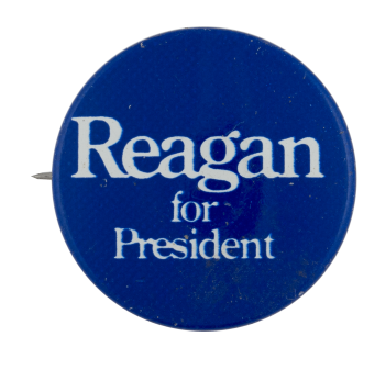 Reagan for President Blue Political Busy Beaver Button Museum