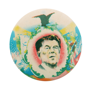 Reagan Illustration Political Button Museum