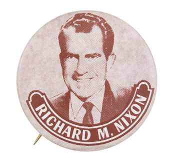 Richard M. Nixon Sepia Political Button Museum