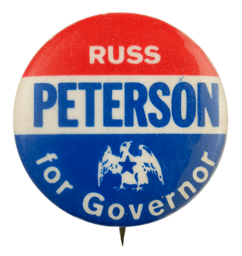 Russ Peterson for Governor Political Busy Beaver Button Museum
