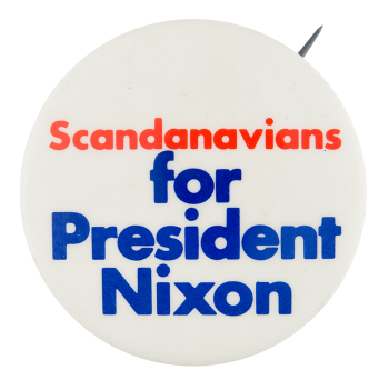 Scandanavians for President Nixon Political Button Museum