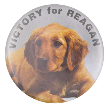 Victory for Reagan Puppy Political Button Museum