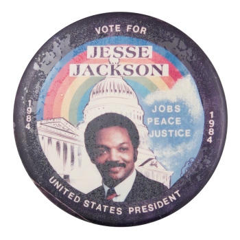 Vote for Jesse Jackson Political Button Museum