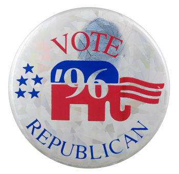 Vote Republican '96 Political Button Museum