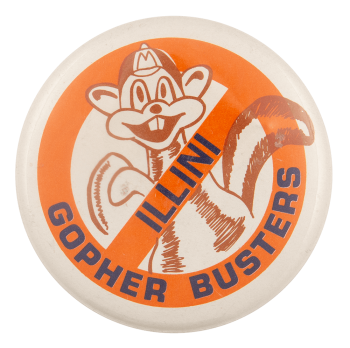Illini Gopher Busters School Busy Beaver Button Museum