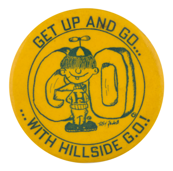 Hillside G.O. Yellow Schools Button Museum