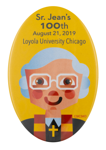 Sister Jean's 100th Loyola University School Busy Beaver Button Museum
