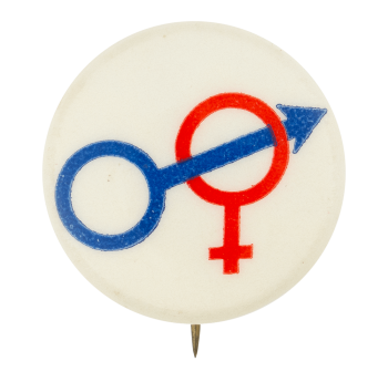 Male and Female Symbols Ice Breakers Button Museum