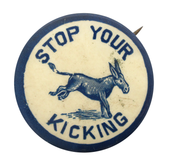 Stop Your Kicking Ice Breakers Button Museum