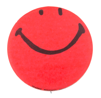 Bright Red Smiley Smileys Button Museum
