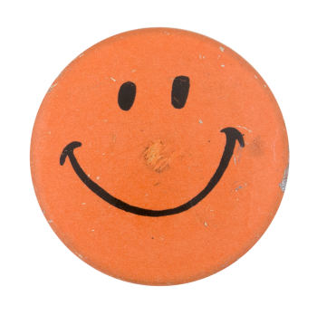 Orange Smiley 2 Smileys Button Museum