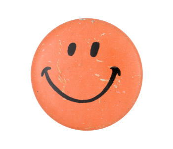 Orange Smiley Smileys Button Museum