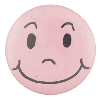 Pale Pink Smiley Face Smileys Button Museum