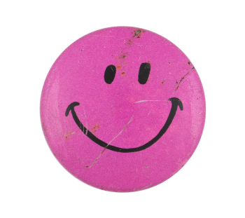 Pink Smiley One Smileys Button Museum