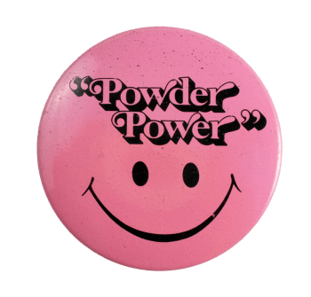 Powder Power Smileys Busy Beaver Button Museum