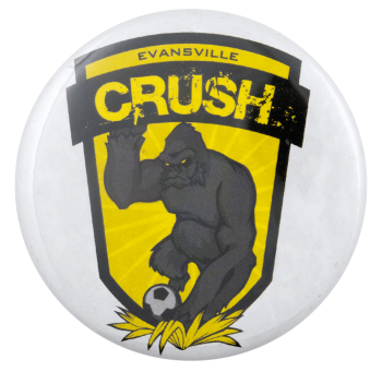 Evansville Crush Soccer Sports Busy Beaver Button Museum